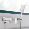 Змішувач для ванни Qtap Swan Cascada з поворотним виливом (з душовим гарнітуром) Chrome QTSWA260CRM45565