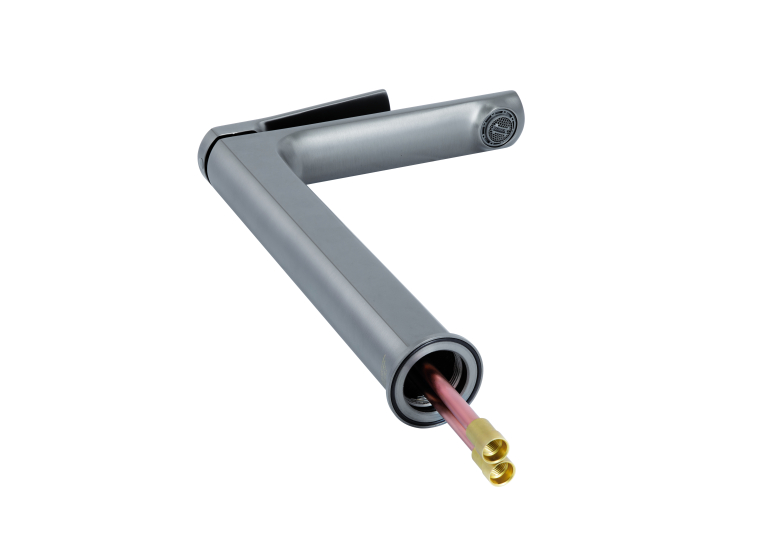 Смеситель для раковины Qtap Slavonice Gunmetal Black PVD высокий QTSLA269GMB45925