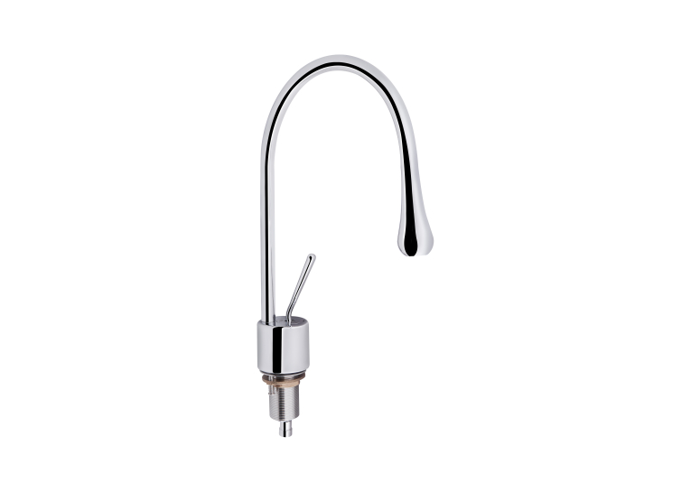 Змішувач для раковини Qtap Virgo Chrome з поворотним виливом QTVIR1066103C