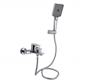 Змішувач для ванни Qtap Aries (з душовим гарнітуром) Chrome QTARI259CRM45559