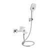 Змішувач для ванни Qtap Gemini (з душовим гарнітуром) Chrome/White QTGEM259CRW45683