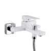 Змішувач для ванни Qtap Gemini (з душовим гарнітуром) Chrome/White QTGEM259CRW45683