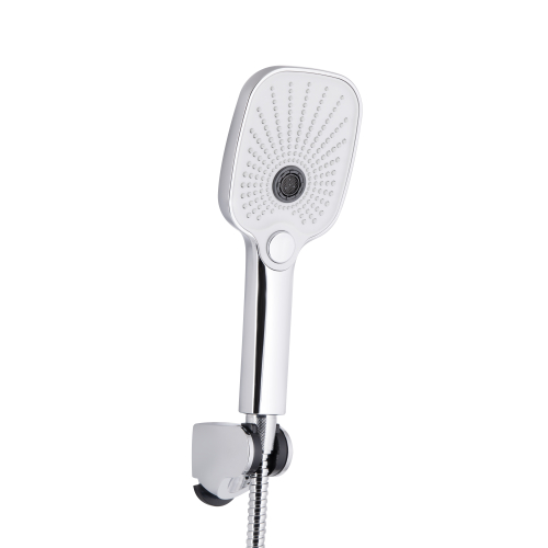 Змішувач для ванни Qtap Gemini (з душовим гарнітуром) Chrome/White QTGEM259CRW45683
