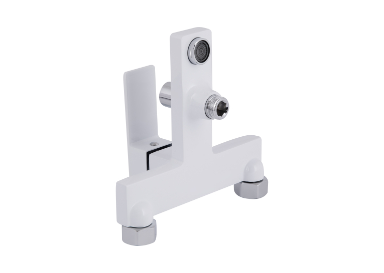 Змішувач для ванни Qtap Gemini (з душовим гарнітуром) Chrome/White QTGEM259CRW45683