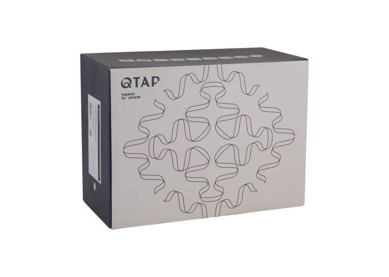 Змішувач для ванни Qtap Gemini (з душовим гарнітуром) Chrome/White QTGEM259CRW45683