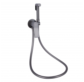 Набор для гігієнічного душу Qtap Slavonice округлий Gunmetal Black PVD QTSLA262GMB45916