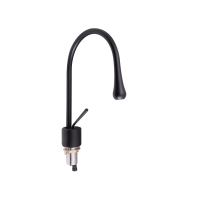 Смеситель для раковины Qtap Virgo Black Matt с поворотным изливом QTVIR1066103B