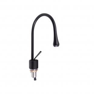 Змішувач для раковини Qtap Virgo Black Matt з поворотним виливом QTVIR1066103B