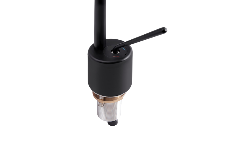 Змішувач для раковини Qtap Virgo Black Matt з поворотним виливом QTVIR1066103B