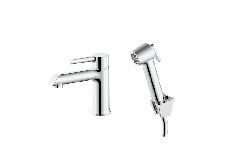 Змішувач для раковини Qtap Grand (з гігієнічним душем) QTGRA272CRM45670 Chrome