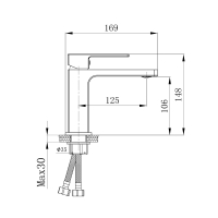 Змішувач для раковини Qtap Gemini Black Matt QTGEM270BLM45674