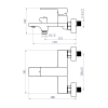 Змішувач для ванни Qtap Gemini (з душовим гарнітуром) Black Matt QTGEM259BLM45682