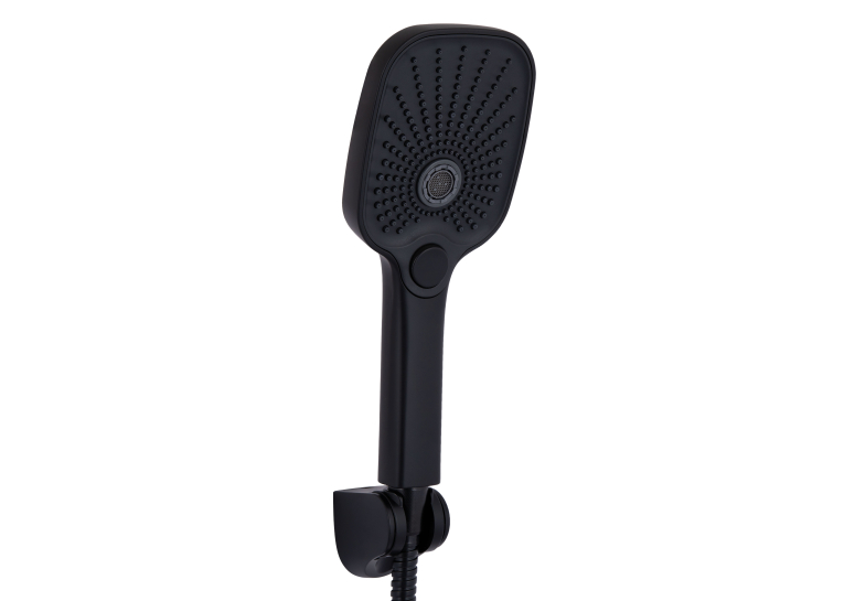 Змішувач для ванни Qtap Gemini (з душовим гарнітуром) Black Matt QTGEM259BLM45682