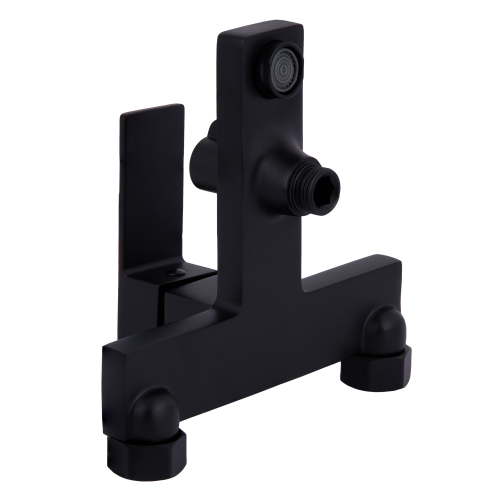 Змішувач для ванни Qtap Gemini (з душовим гарнітуром) Black Matt QTGEM259BLM45682