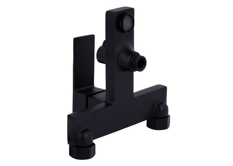 Змішувач для ванни Qtap Gemini (з душовим гарнітуром) Black Matt QTGEM259BLM45682