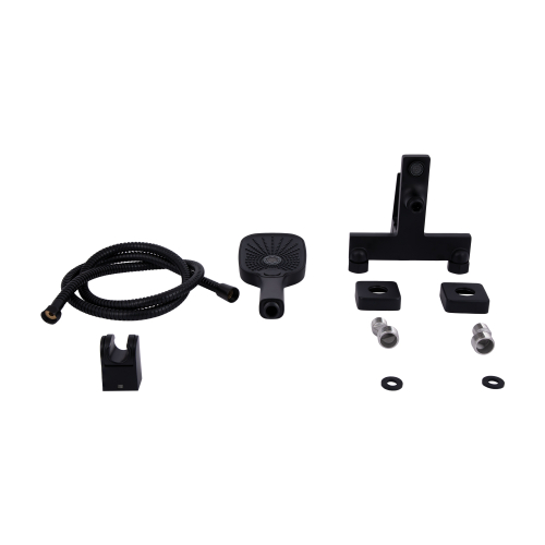 Змішувач для ванни Qtap Gemini (з душовим гарнітуром) Black Matt QTGEM259BLM45682
