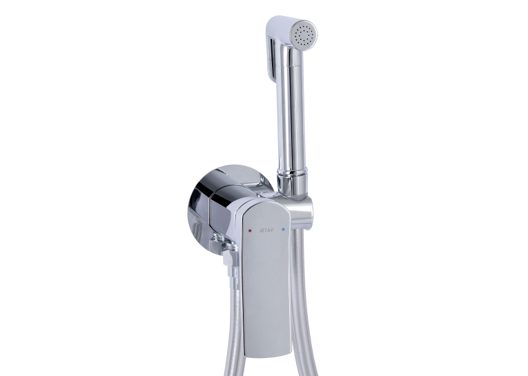 Набор для гігієнічного душу Qtap Slavonice округлий Chrome QTSLA262CRM45915