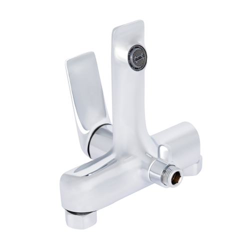 Смеситель для ванной Qtap Vlasta New (с душевым гарнитуром) Chrome QTVLA259CRM45642
