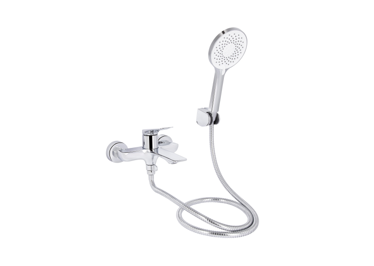 Змішувач для ванни Qtap Vlasta New (з душовим гарнітуром) Chrome QTVLA259CRM45642