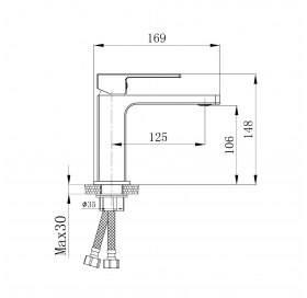 Змішувач для раковини Qtap Gemini Chrome/White QTGEM270CRW45675