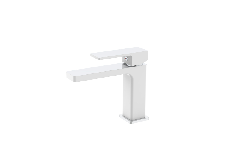 Змішувач для раковини Qtap Gemini Chrome/White QTGEM270CRW45675