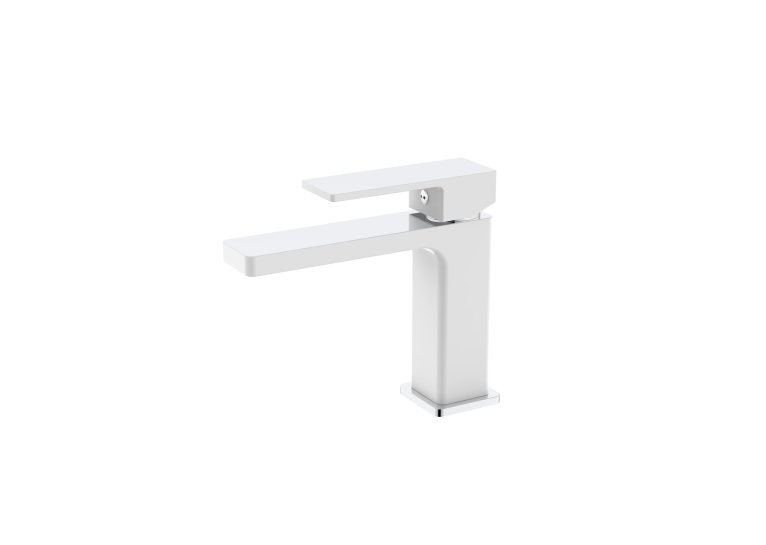 Змішувач для раковини Qtap Gemini Chrome/White QTGEM270CRW45675