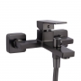 Змішувач для ванни Qtap Gemini (з душовим гарнітуром) Gunmetal Black PVD QTGEM259GMB45684