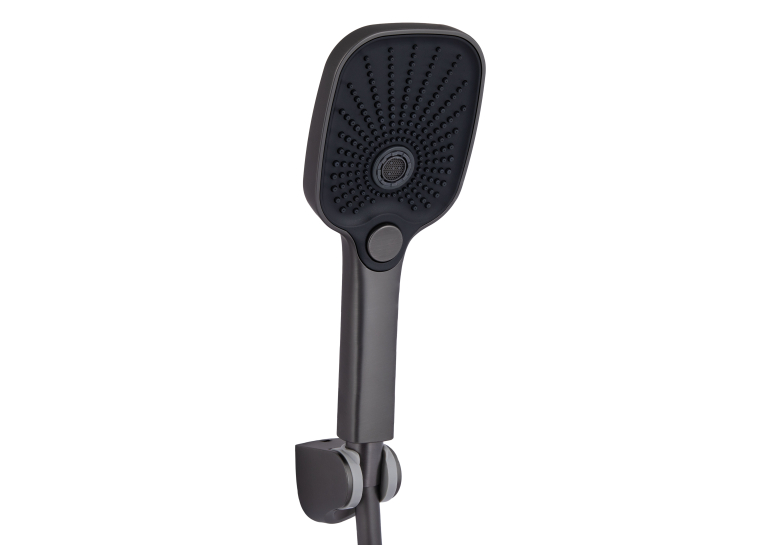 Змішувач для ванни Qtap Gemini (з душовим гарнітуром) Gunmetal Black PVD QTGEM259GMB45684