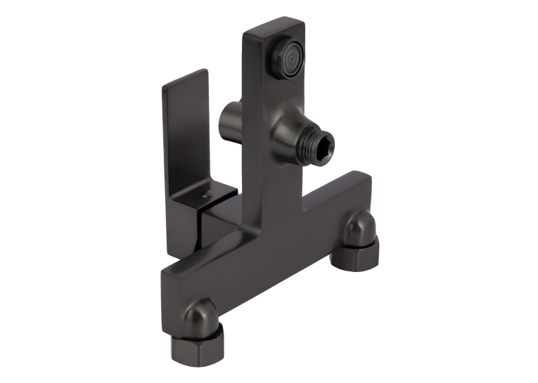 Змішувач для ванни Qtap Gemini (з душовим гарнітуром) Gunmetal Black PVD QTGEM259GMB45684