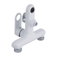 Смеситель для ванны Qtap Jay (с душевым гарнитуром) Chrome/White QTJAY259CRW45553