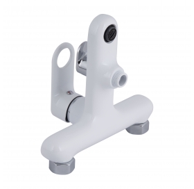 Смеситель для ванны Qtap Jay (с душевым гарнитуром) Chrome/White QTJAY259CRW45553