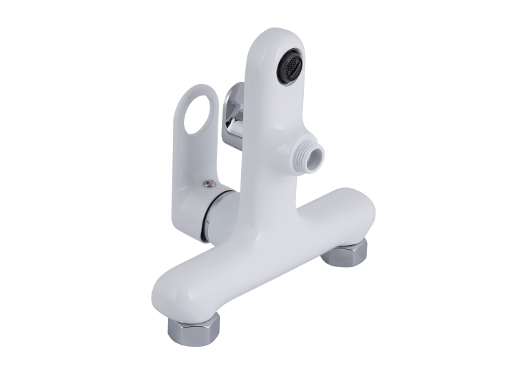 Змішувач для ванни Qtap Jay (з душовим гарнітуром) Chrome/White QTJAY259CRW45553