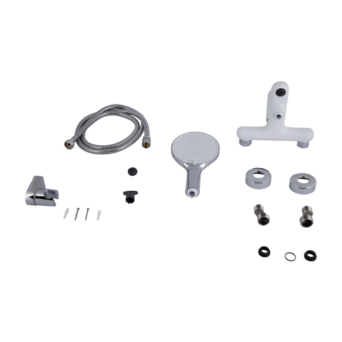 Змішувач для ванни Qtap Jay (з душовим гарнітуром) Chrome/White QTJAY259CRW45553