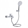 Смеситель для ванны Qtap Jay (с душевым гарнитуром) Chrome/White QTJAY259CRW45553