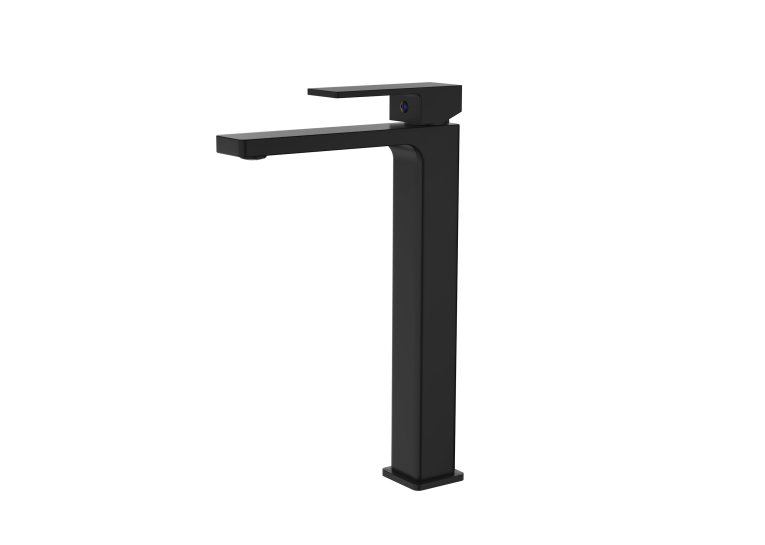 Змішувач для раковини Qtap Gemini Black Matt високий QTGEM269BLM45678
