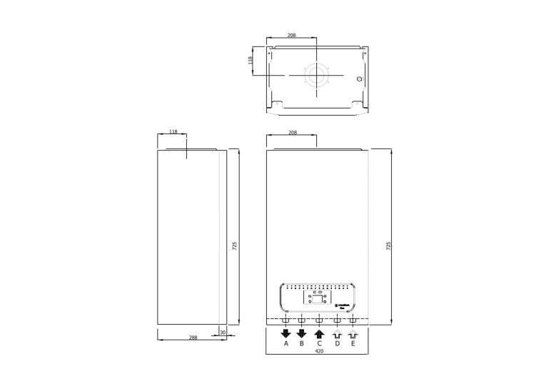 Котел газовий Thermo Alliance EWA 24 кВт двухконтурний, конденсаційний SD00050508