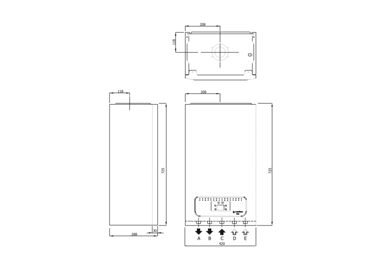 Котел газовый Thermo Alliance EWA 24 кВт двухконтурный SD00050508