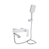 Змішувач для ванни Qtap Swan Cascada з поворотним виливом (з душовим гарнітуром) Chrome/White QTSWA260CRW45569