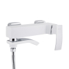 Змішувач для ванни Qtap Swan Cascada з поворотним виливом (з душовим гарнітуром) Chrome/White QTSWA260CRW45569