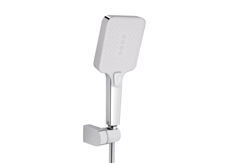 Змішувач для ванни Qtap Swan Cascada з поворотним виливом (з душовим гарнітуром) Chrome/White QTSWA260CRW45569