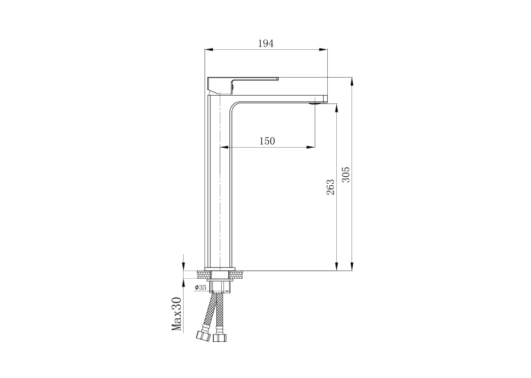 Змішувач для раковини Qtap Gemini високий QTGEM269CRW45679 Chrome/White
