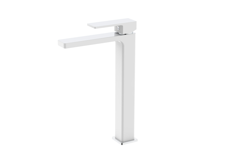 Змішувач для раковини Qtap Gemini високий QTGEM269CRW45679 Chrome/White