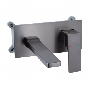 Змішувач для раковини Qtap Gemini прихованого монтажу Gunmetal Black PVD QTGEM273GMB45695