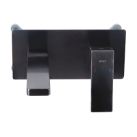 Змішувач для раковини Qtap Gemini прихованого монтажу Gunmetal Black PVD QTGEM273GMB45695