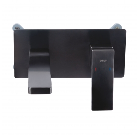 Змішувач для раковини Qtap Gemini прихованого монтажу Gunmetal Black PVD QTGEM273GMB45695