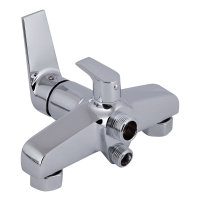 Смеситель для ванны Qtap Stenava New с поворотным изливом (с душевым гарнитуром) Chrome QTSTE2601CRM45536
