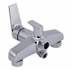 Смеситель для ванны Qtap Stenava New с поворотным изливом (с душевым гарнитуром) Chrome QTSTE2601CRM45536