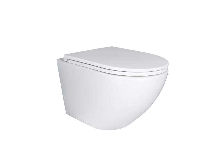 Унитаз подвесной Qtap Robin New безободковый с сиденьем Soft-close QT1333046EUQW