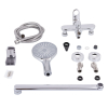 Смеситель для ванны Qtap Jay с длинным поворотным изливом (с душевым гарнитуром) Chrome QTJAY2601CRM45540