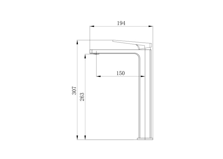 Змішувач для раковини Qtap Gemini Loop Chrome високий QTGEM269CRM45700